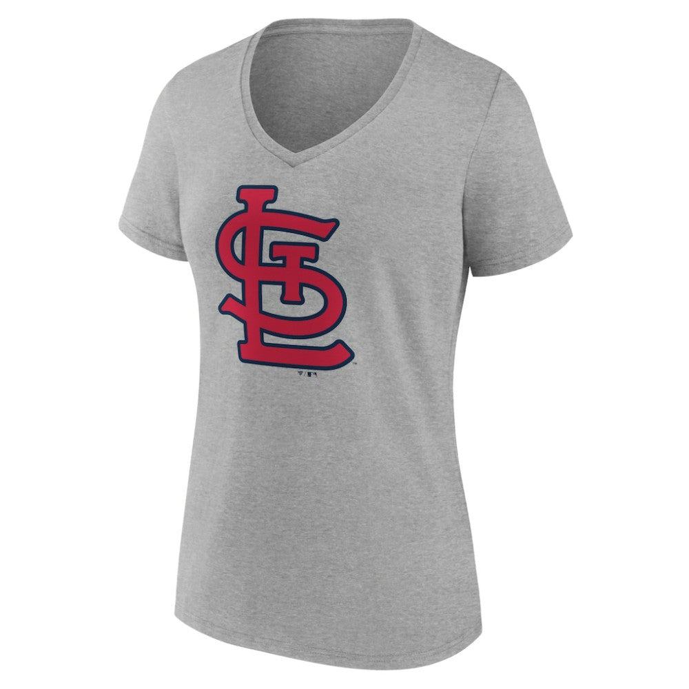 St. Louis Cardinals Women's Official Logo V-Neck T-Shirt - Gray