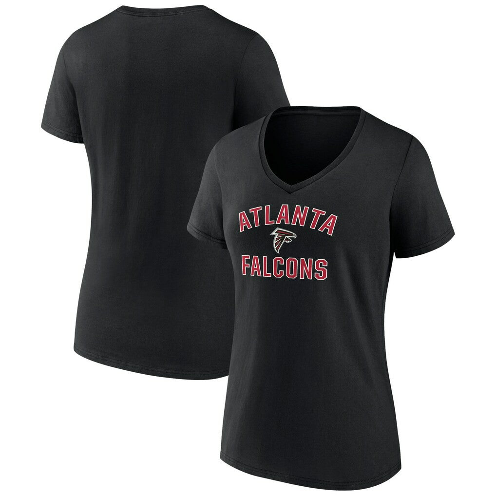 Atlanta Falcons Women's Victory Arch Team V-Neck T-Shirt - Black cheap