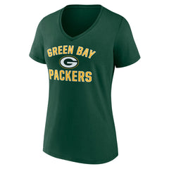 Green Bay Packers Women's Victory Arch Team V-Neck T-Shirt - Green discount
