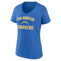 Los Angeles Chargers Women's Victory Arch Team V-Neck T-Shirt - Powder Blue for sale
