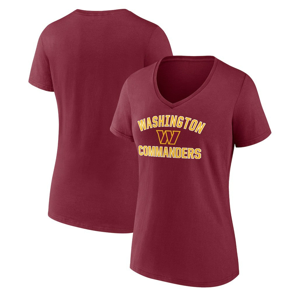 Washington Commanders Women's Victory Arch Team V-Neck T-Shirt - Burgundy on sale