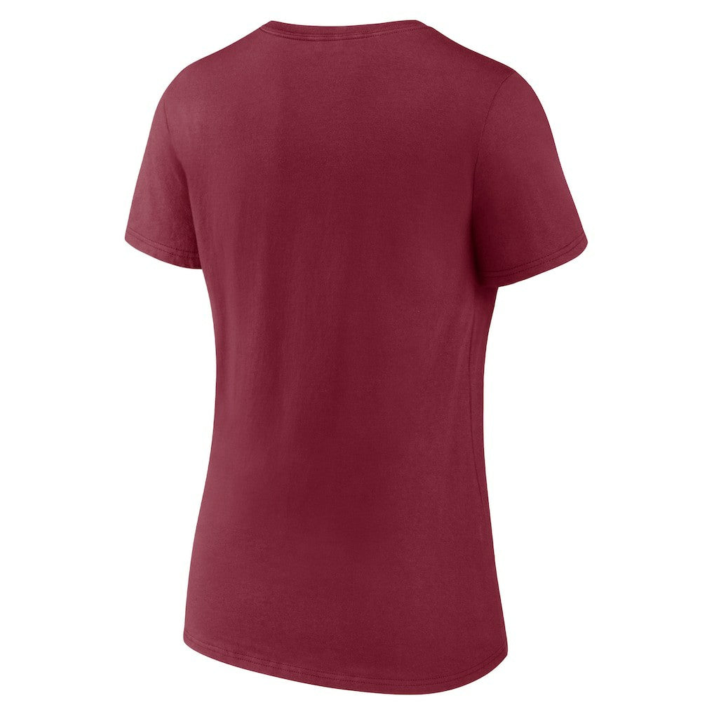 Washington Commanders Women's Victory Arch Team V-Neck T-Shirt - Burgundy on sale