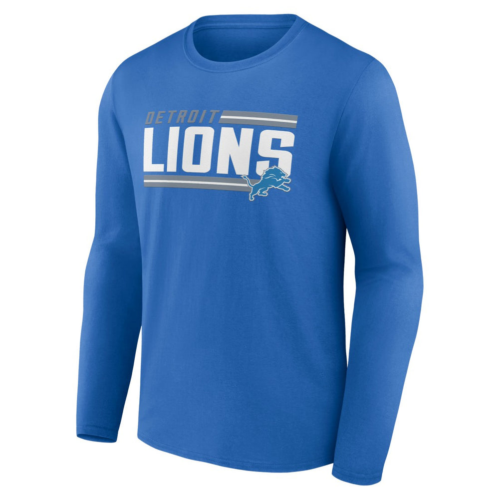 Detroit Lions On Side Stripe Team Long Sleeve T-Shirt - Blue for sale