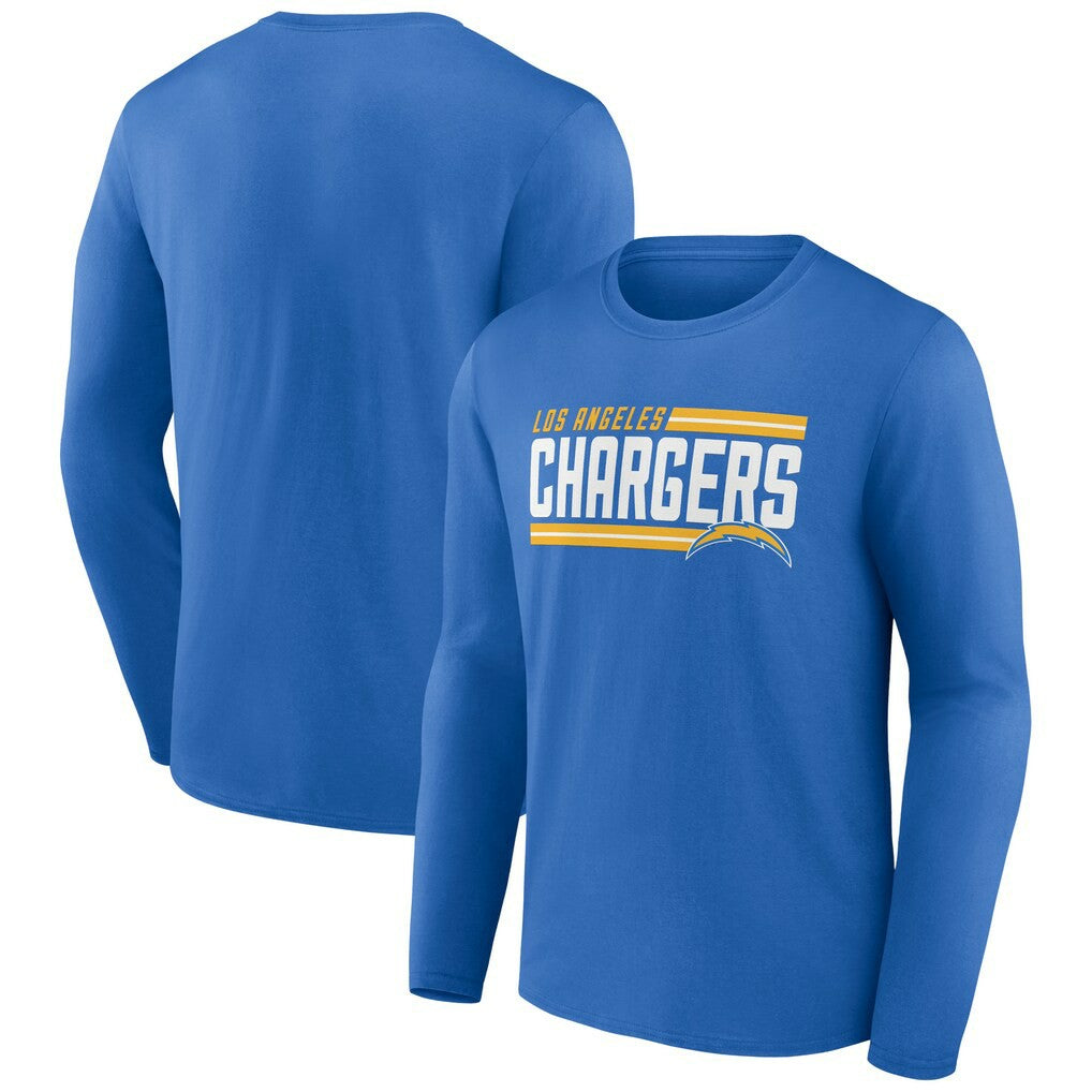 Los Angeles Chargers On Side Stripe Team Long Sleeve T-Shirt - Powder Blue cheap