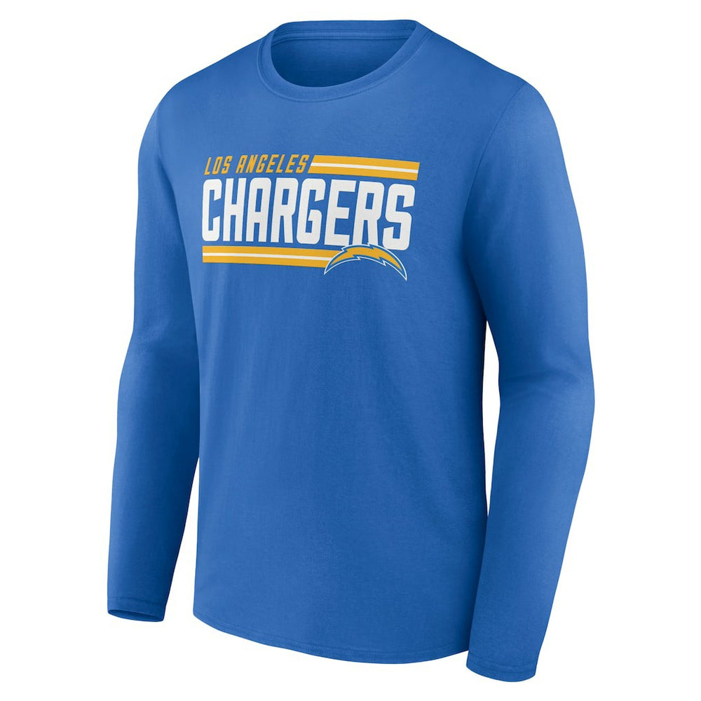 Los Angeles Chargers On Side Stripe Team Long Sleeve T-Shirt - Powder Blue cheap