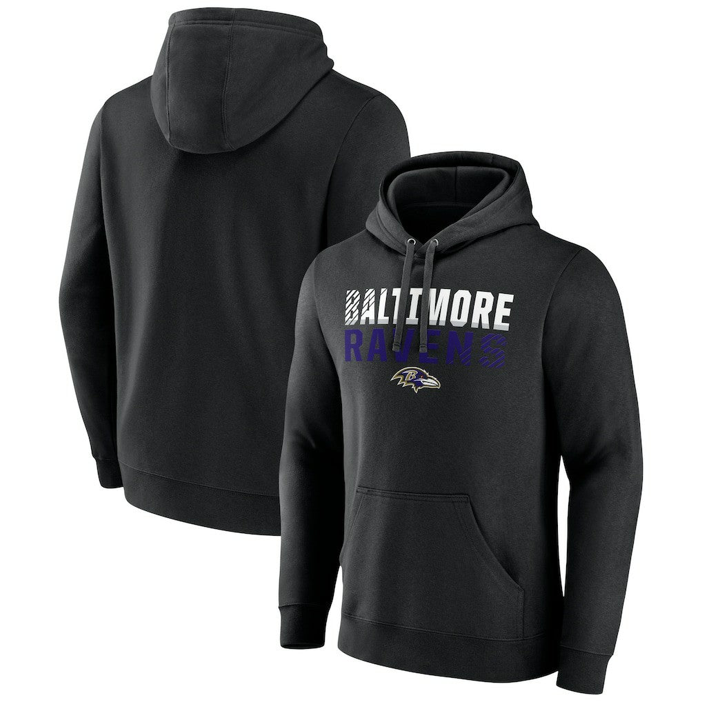Baltimore Ravens Team Fade Out Fitted Pullover Hoodie - Black sale
