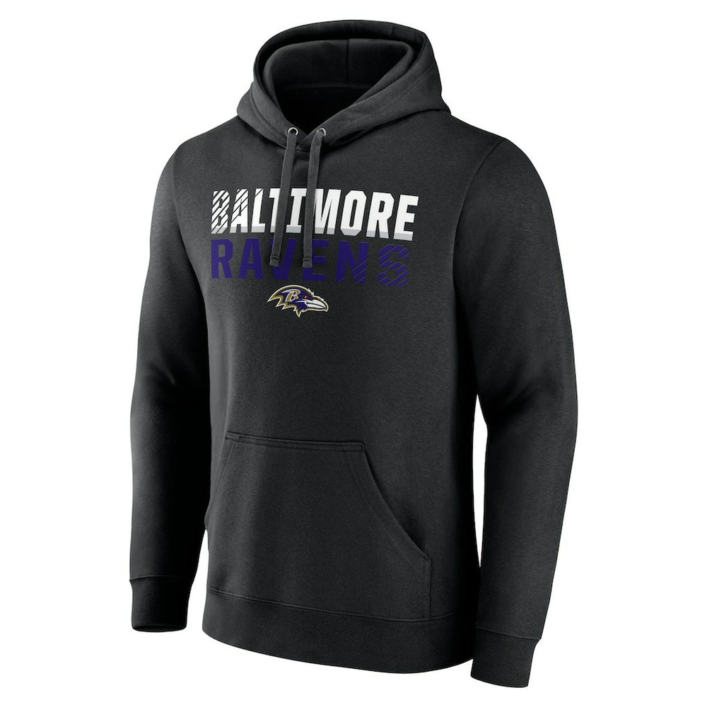 Baltimore Ravens Team Fade Out Fitted Pullover Hoodie - Black sale