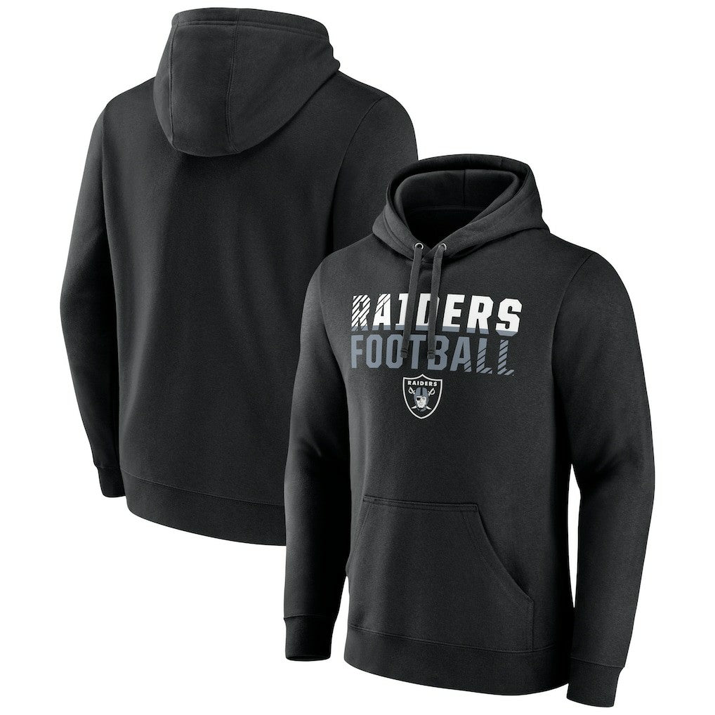 Las Vegas Raiders Team Fade Out Fitted Pullover Hoodie - Black cheap