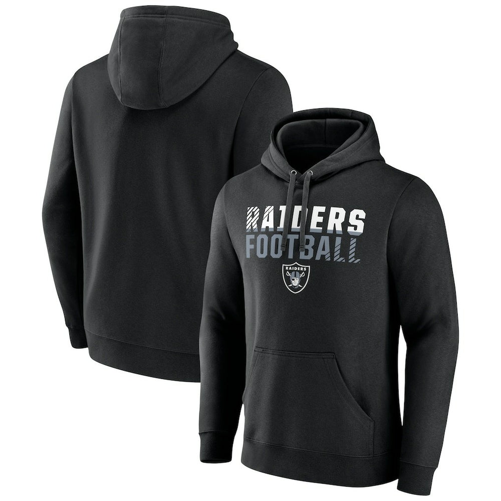Las Vegas Raiders Team Fade Out Fitted Pullover Hoodie - Black cheap