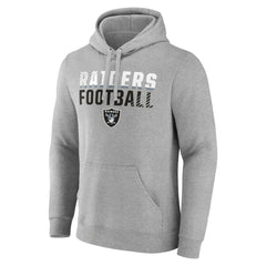 Las Vegas Raiders Team Fade Out Fitted Pullover Hoodie - Heather Gray on sale