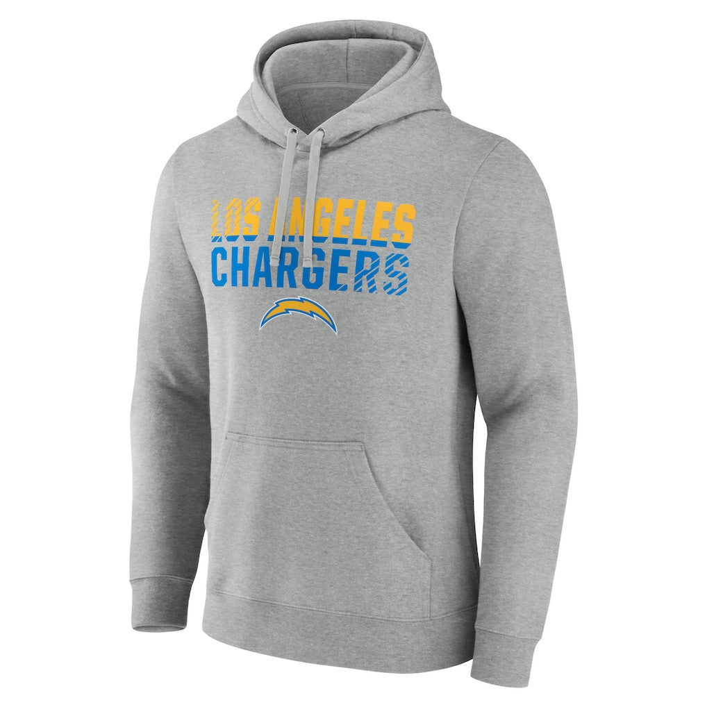 Los Angeles Chargers Team Fade Out Fitted Pullover Hoodie - Heather Gray discount