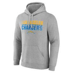 Los Angeles Chargers Team Fade Out Fitted Pullover Hoodie - Heather Gray discount