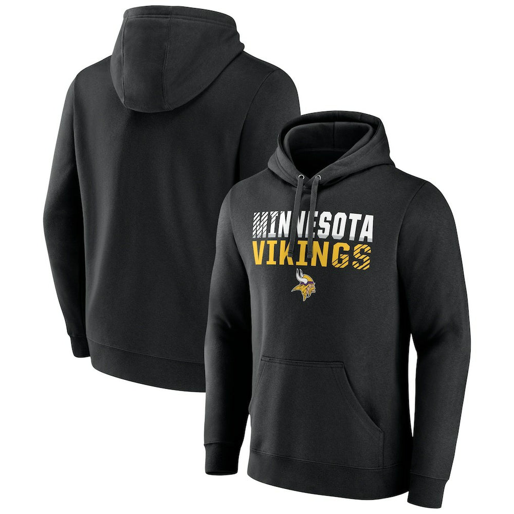Minnesota Vikings Team Fade Out Fitted Pullover Hoodie - Black on sale