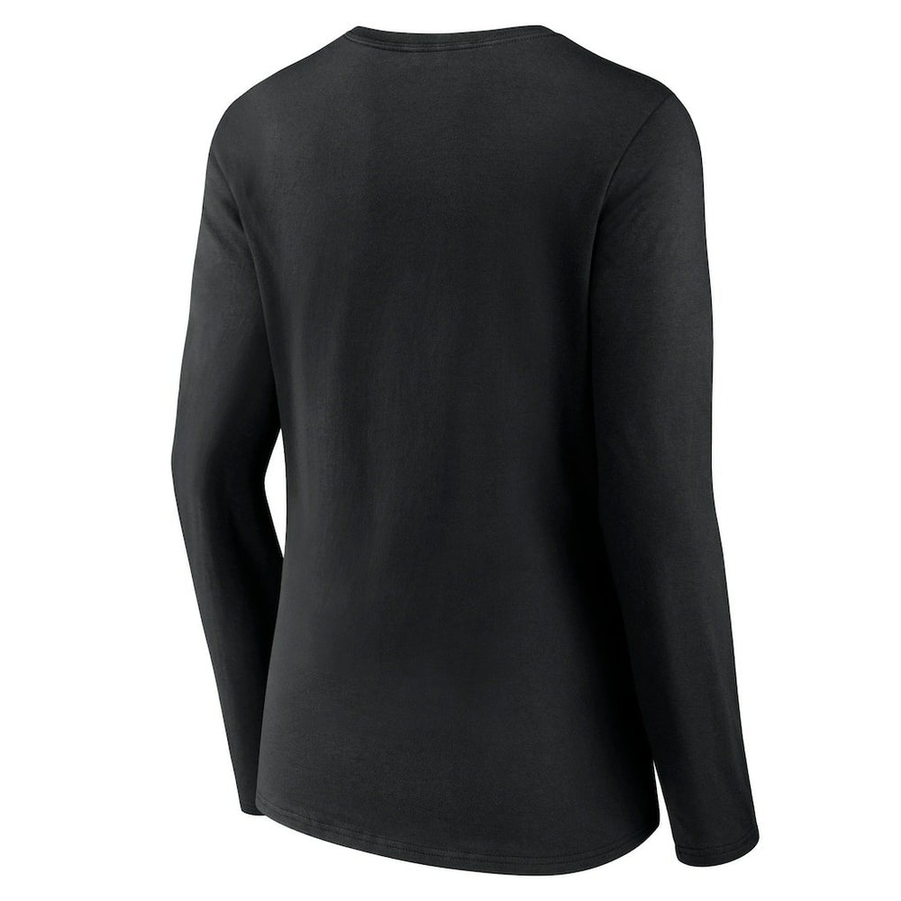Carolina Panthers Women's Freehand Team Long Sleeve V-Neck T-Shirt - Black sale