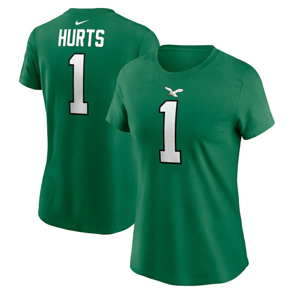 Jalen Hurts Philadelphia Eagles Women's Player Name & Number T-Shirt - Kelly Green | Nike for sale