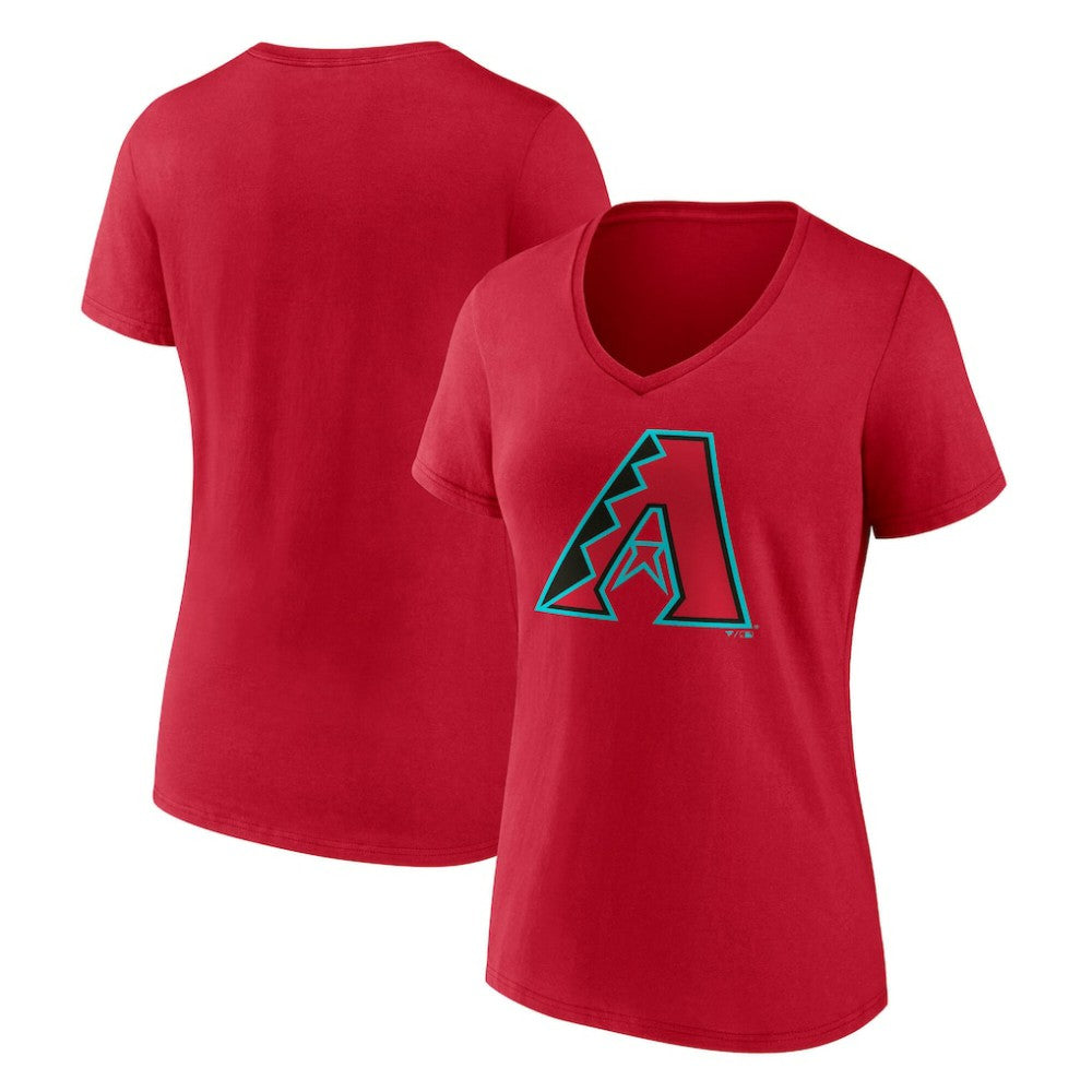 Arizona Diamondbacks Women's Official Logo V-Neck T-Shirt - Red