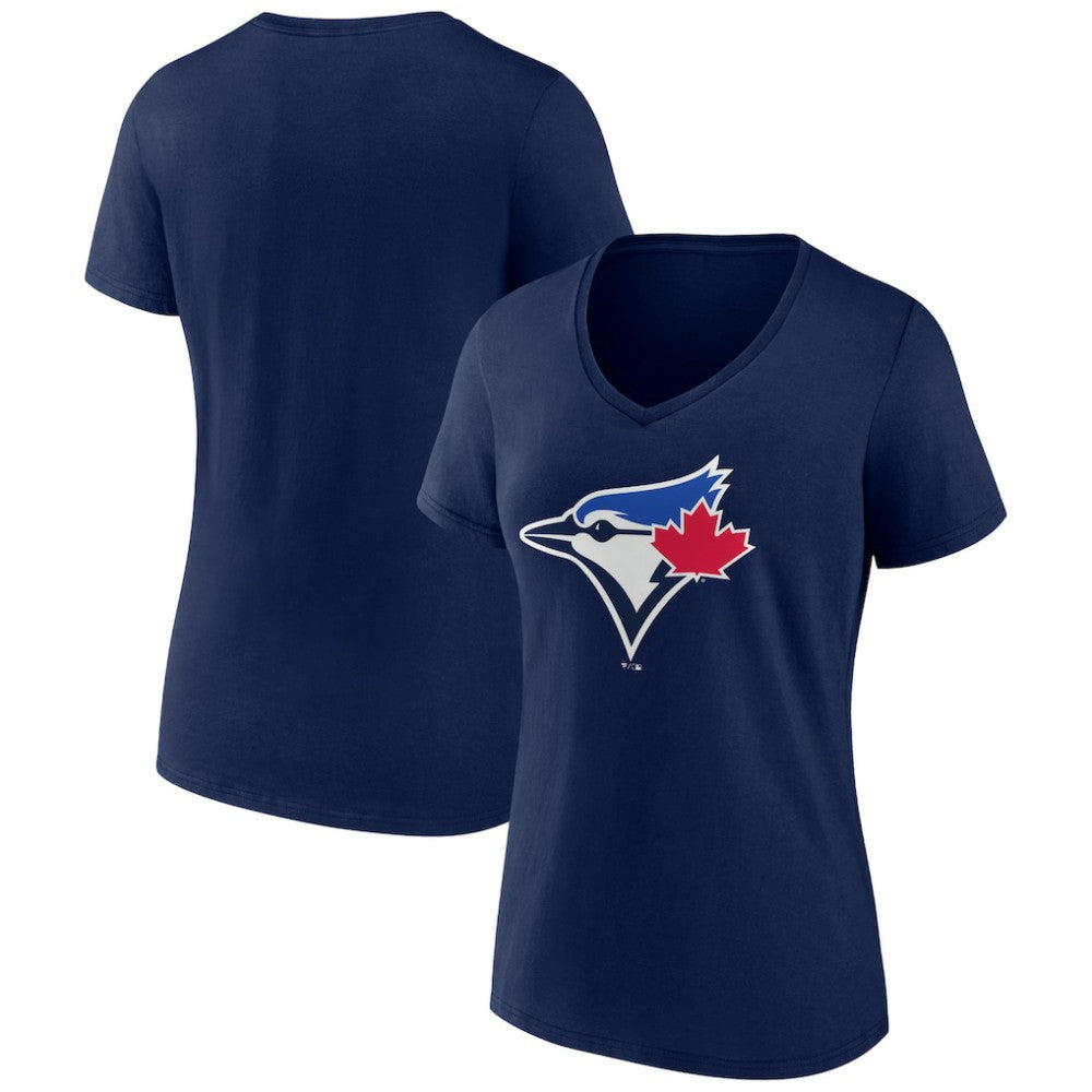 Toronto Blue Jays Women's Official Logo V-Neck T-Shirt - Navy