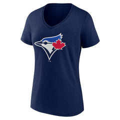 Toronto Blue Jays Women's Official Logo V-Neck T-Shirt - Navy