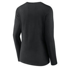 Chicago White Sox Women's Victory Script Long Sleeve V-Neck T-Shirt - Black