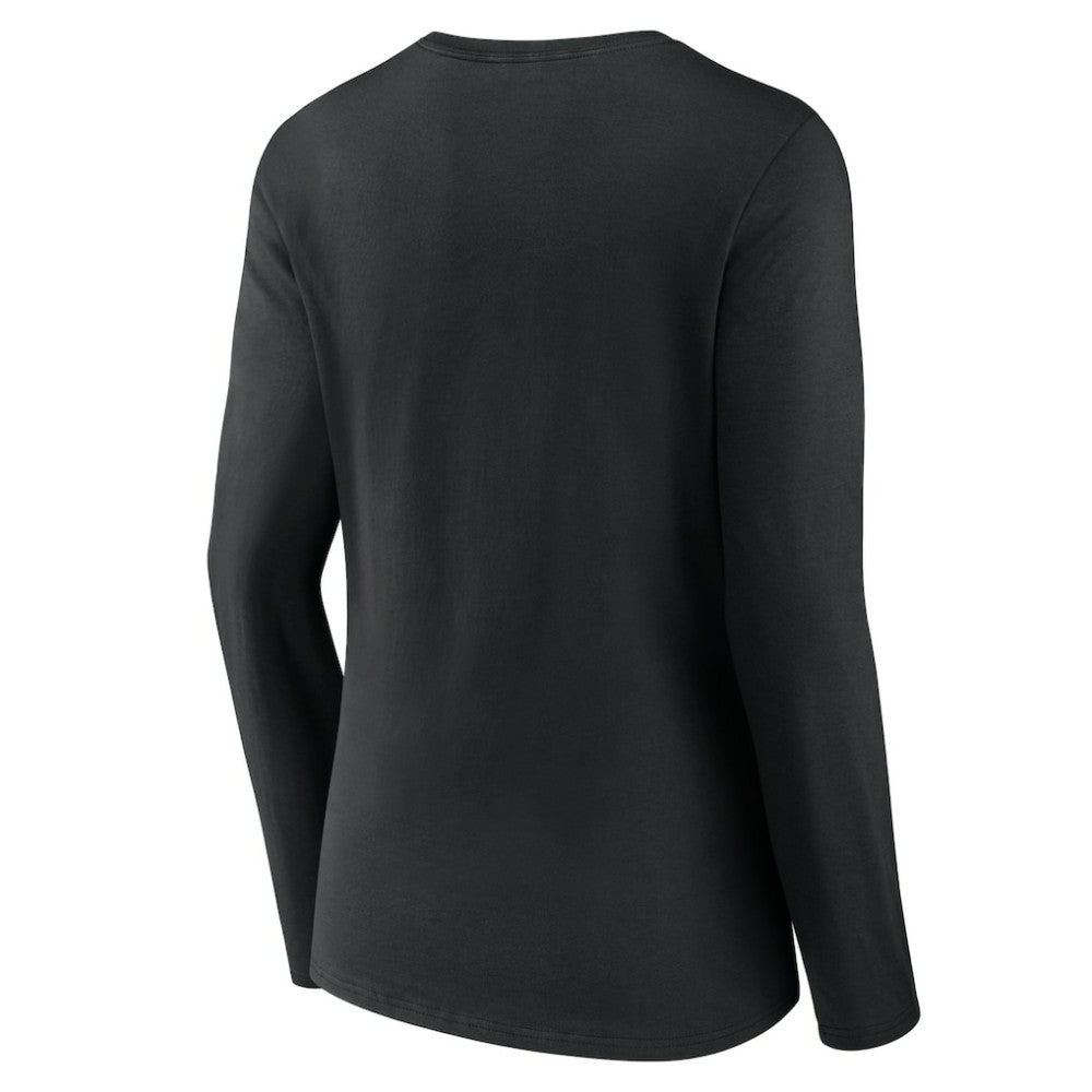Arizona Diamondbacks Women's Live For It Long Sleeve Long Sleeve V-Neck T-Shirt - Black