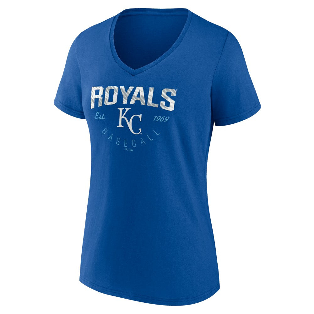 Kansas City Royals Women's Live For It Team V-Neck T-Shirt - Royal