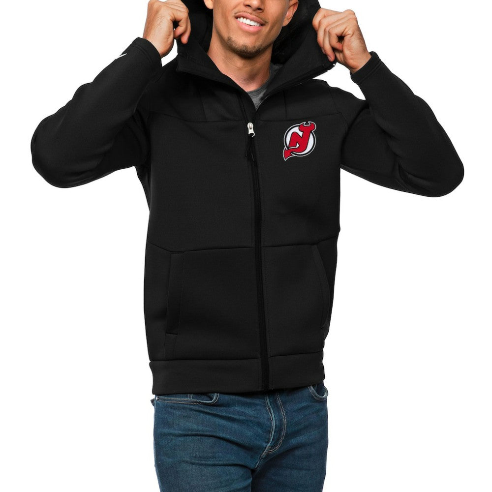 New Jersey Devils Antigua Protect Full-Zip Hoodie Black