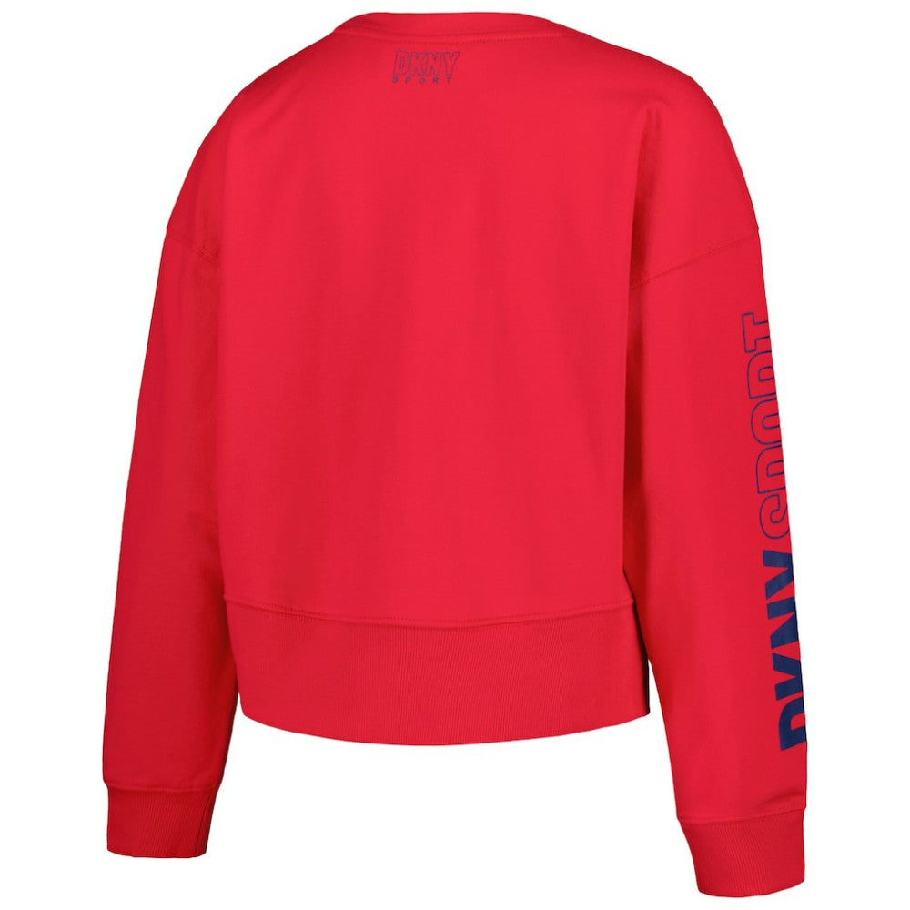 St. Louis Cardinals DKNY Sport Women's Lily V-Neck Pullover Sweatshirt - Red