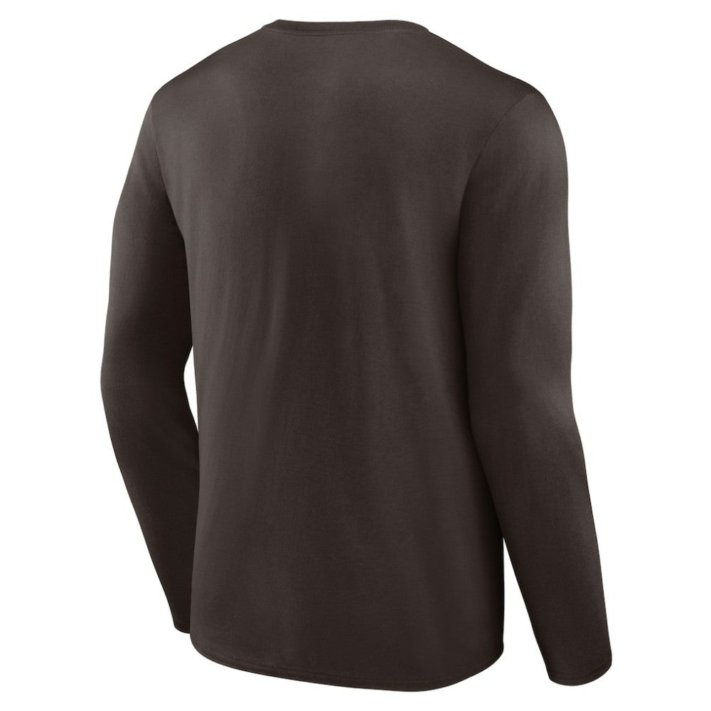 San Diego Padres Team Lockup Long Sleeve T-Shirt - Brown