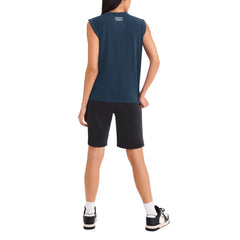 Atlanta Braves DKNY Sport Women's Madison Tri-Blend Tank Top - Navy