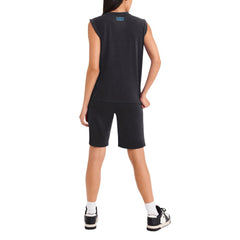 Miami Marlins DKNY Sport Women's Madison Tri-Blend Tank Top - Black
