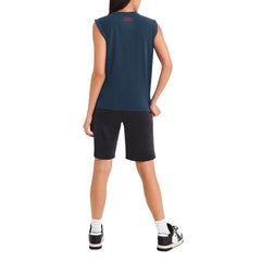 Cleveland Guardians DKNY Sport Women's Madison Tri-Blend Tank Top - Navy