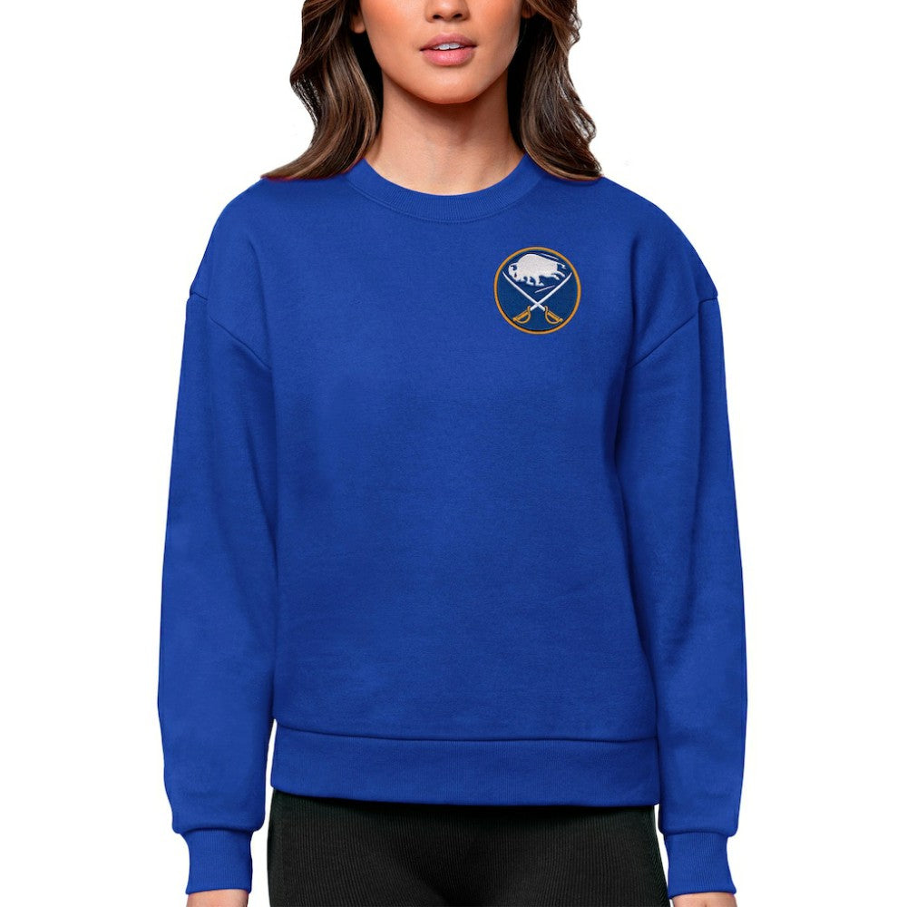 Buffalo Sabres Antigua Women's Victory Crewneck Pullover Sweatshirt Royal
