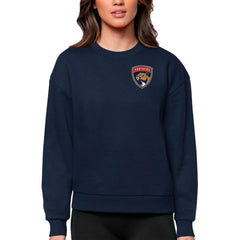 Florida Panthers Antigua Women's Victory Crewneck Pullover Sweatshirt Navy