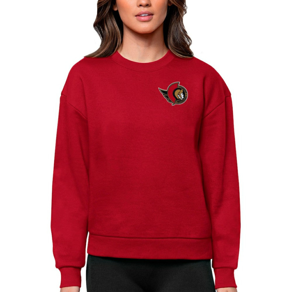 Ottawa Senators Antigua Women's Victory Crewneck Pullover Sweatshirt Red