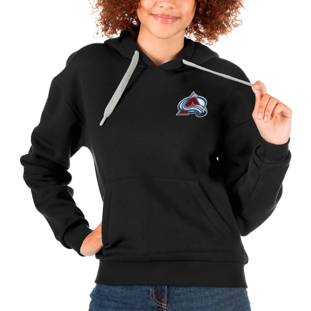 Colorado Avalanche Antigua Women's Victory Pullover Hoodie Black