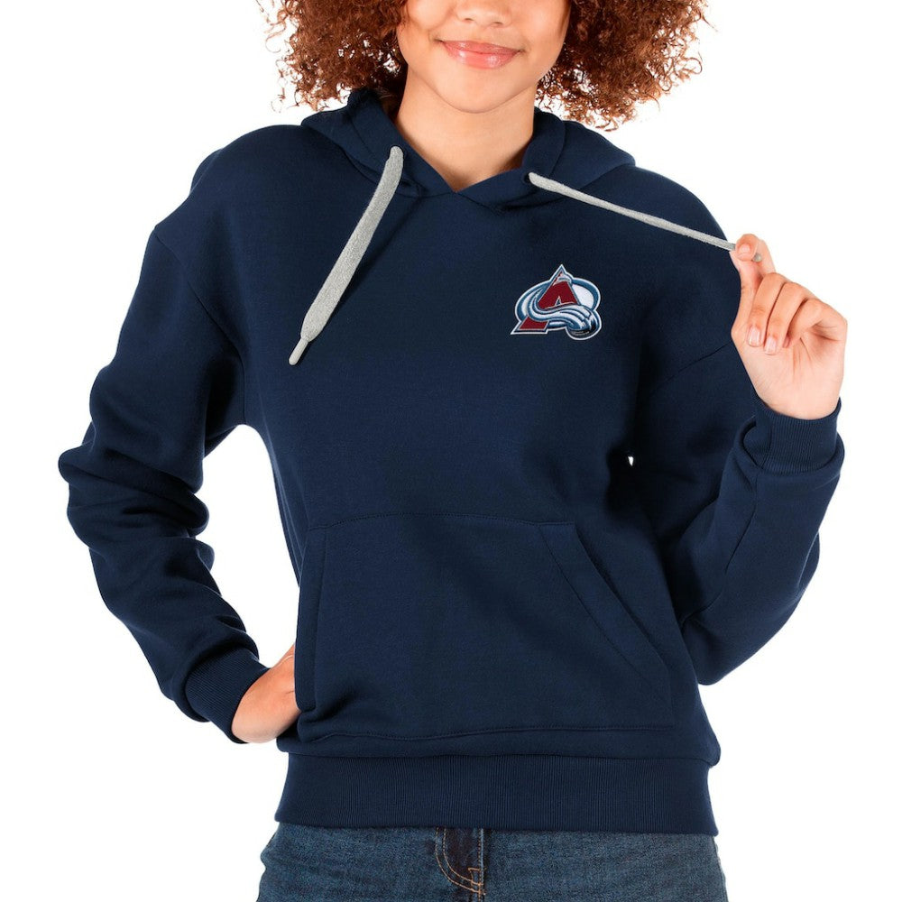 Colorado Avalanche Antigua Women's Victory Pullover Hoodie Navy