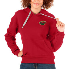 Minnesota Wild Antigua Women's Victory Pullover Hoodie Red