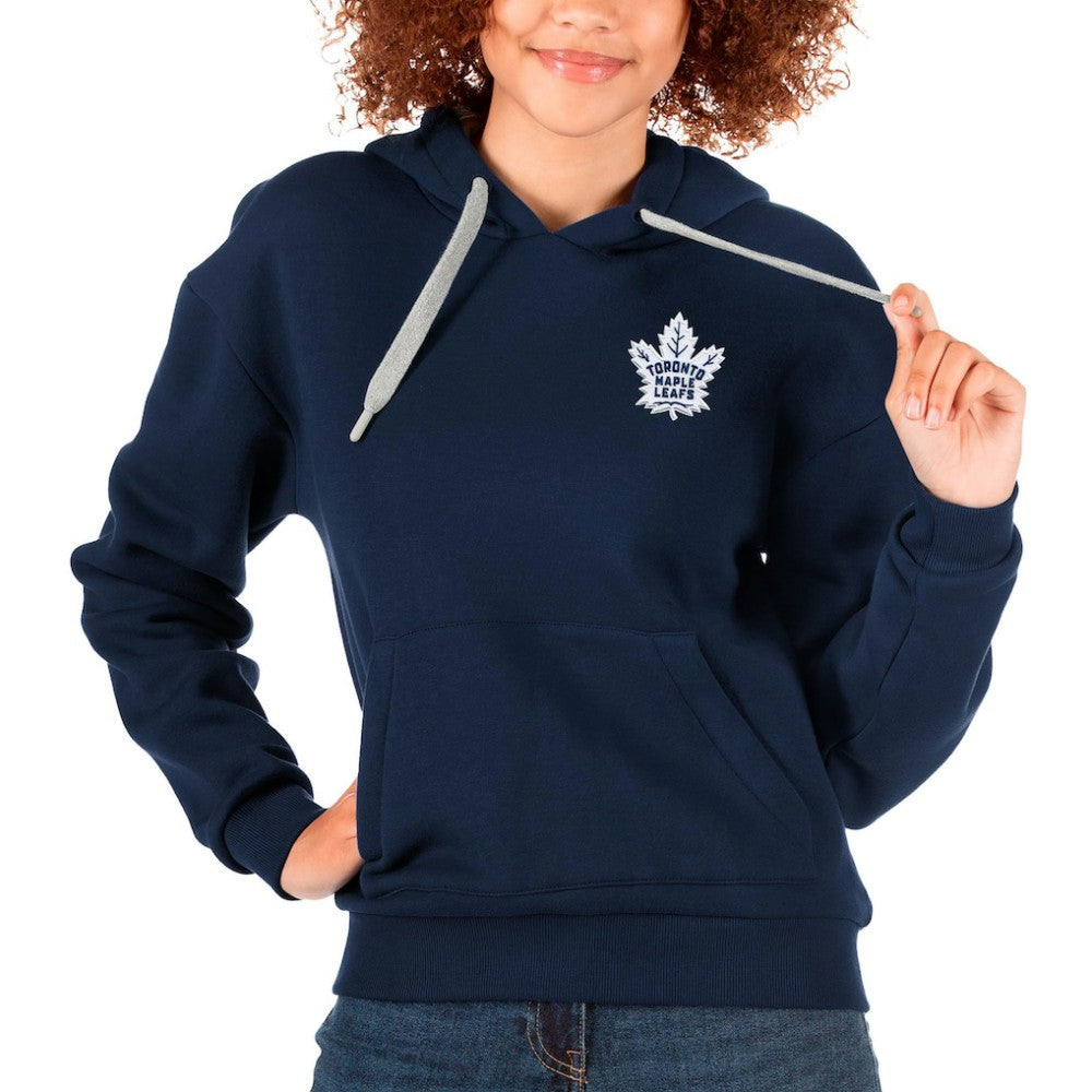 Toronto Maple Leafs Antigua Women's Victory Pullover Hoodie Navy