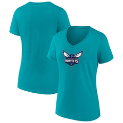 Charlotte Hornets Women's Logo V-Neck T-Shirt - Aqua online