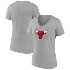 Chicago Bulls Women's Logo V-Neck T-Shirt sale - Gray for sale