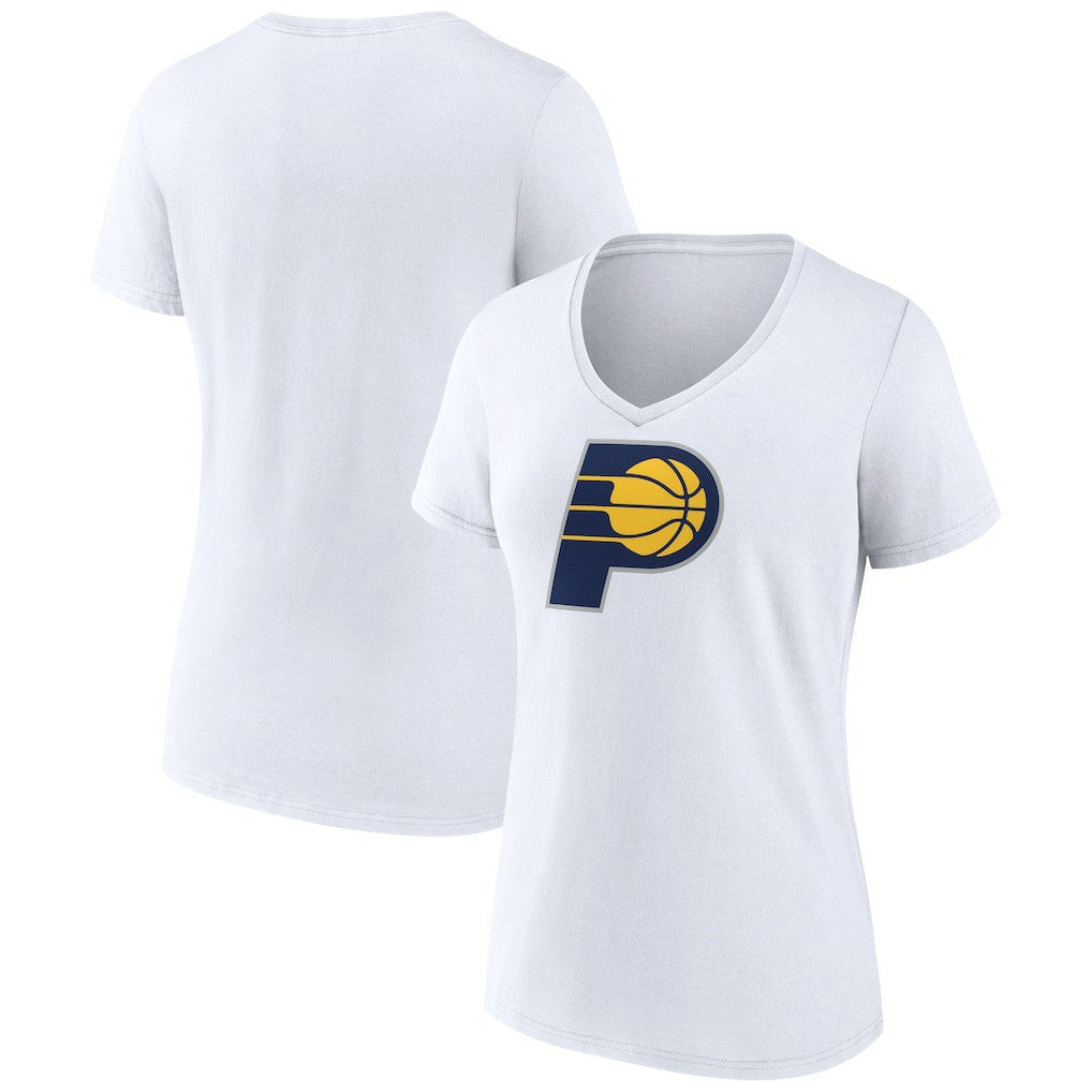 Indiana Pacers Women's Logo V-Neck T-Shirt - White sale