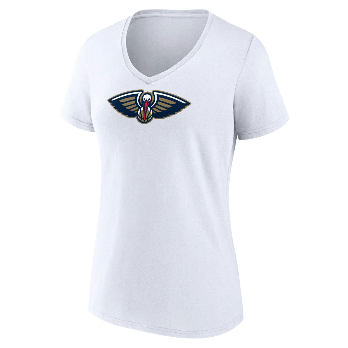 New Orleans Pelicans Women's Logo V-Neck T-Shirt - White for sale