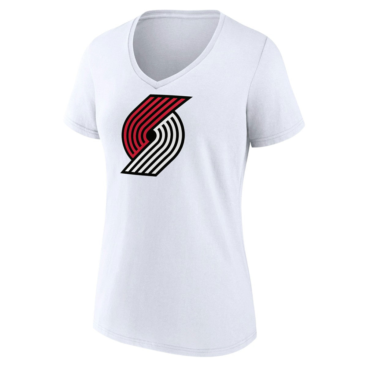 Portland Trail Blazers Women's Logo V-Neck T-Shirt - White shop