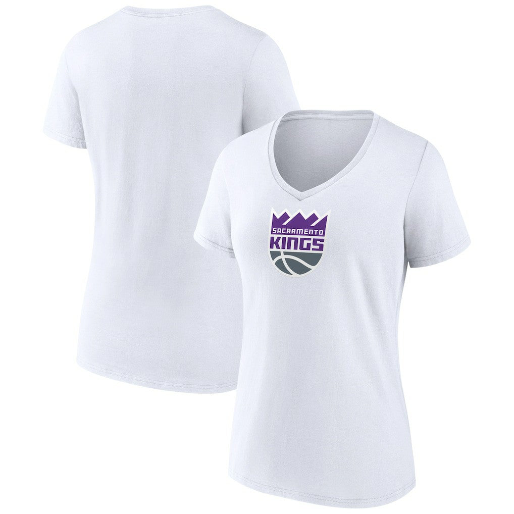 Sacramento Kings Women's Logo V-Neck T-Shirt sale - White shop