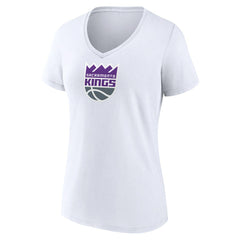 Sacramento Kings Women's Logo V-Neck T-Shirt sale - White shop