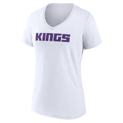 Sacramento Kings Women's Wordmark V-Neck T-Shirt - White online