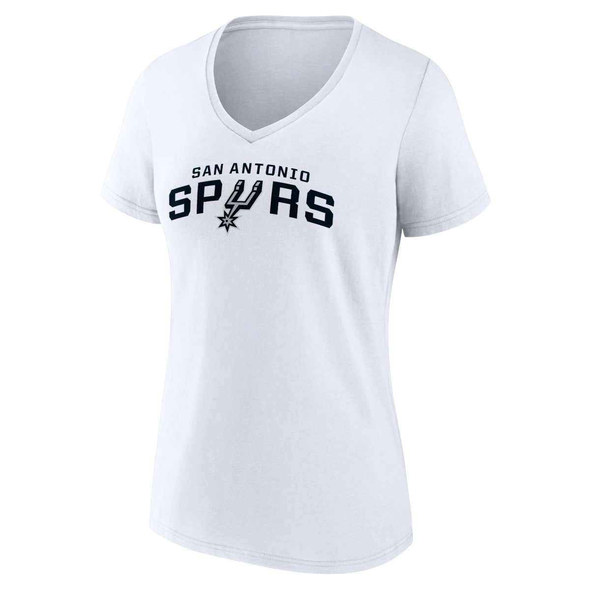 San Antonio Spurs Women's Wordmark V-Neck T-Shirt - White on sale