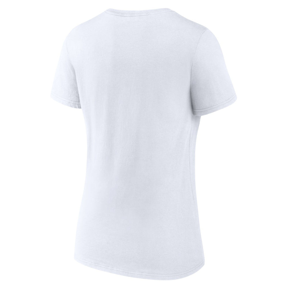 Toronto Raptors Women's Primary Logo V-Neck T-Shirt - White discount