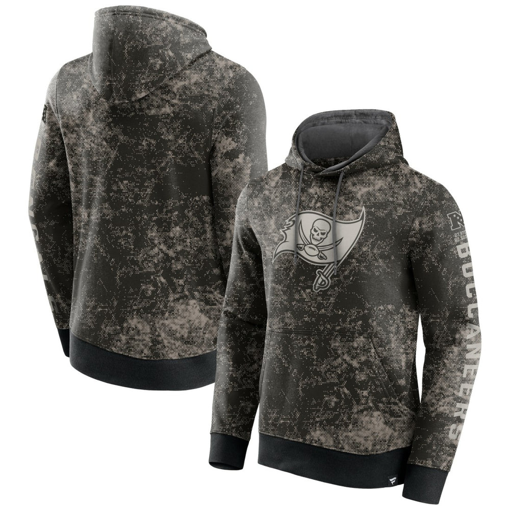 Tampa Bay Buccaneers Blackout Tonal Pullover Hoodie - Black/Gray for sale