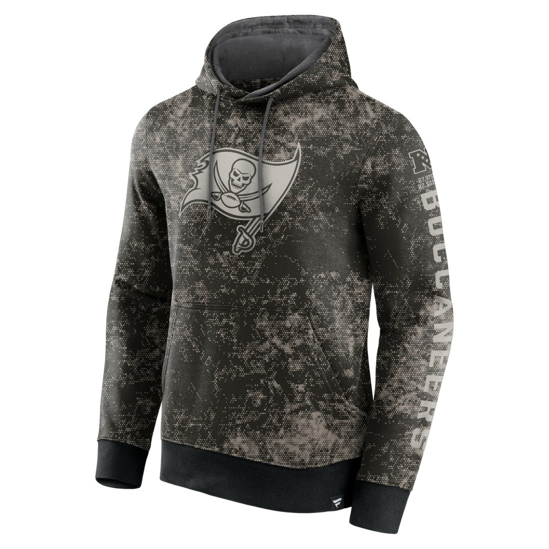 Tampa Bay Buccaneers Blackout Tonal Pullover Hoodie - Black/Gray for sale